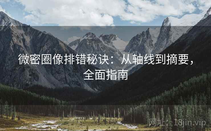 微密圈像排错秘诀:从轴线到摘要,全面指南 微密圈像排错秘诀:从轴线到摘要,全面指南