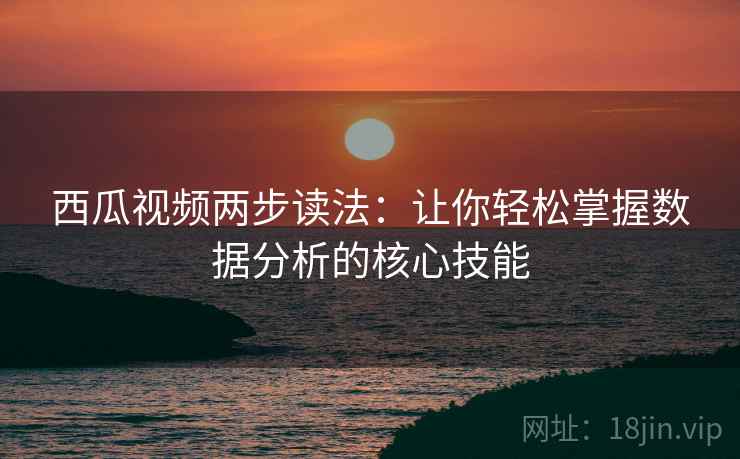 西瓜视频两步读法：让你轻松掌握数据分析的核心技能