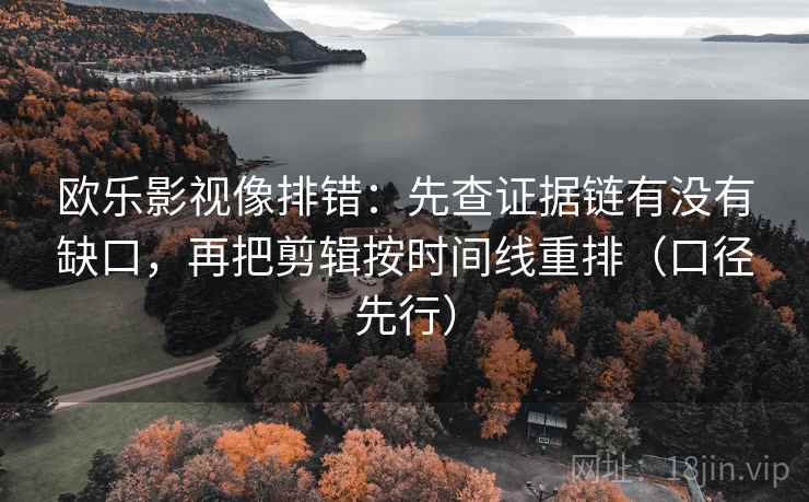 欧乐影视像排错：先查证据链有没有缺口，再把剪辑按时间线重排（口径先行）