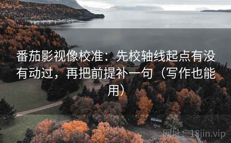 番茄影视像校准：先校轴线起点有没有动过，再把前提补一句（写作也能用）