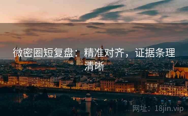 微密圈短复盘：精准对齐，证据条理清晰